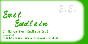 emil endlein business card